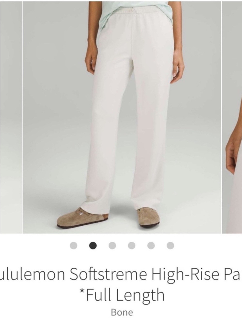 Lululemon Softstreme High Rise Pants Bone Sz 2